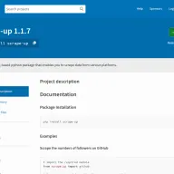 Scrape Up Python package preview